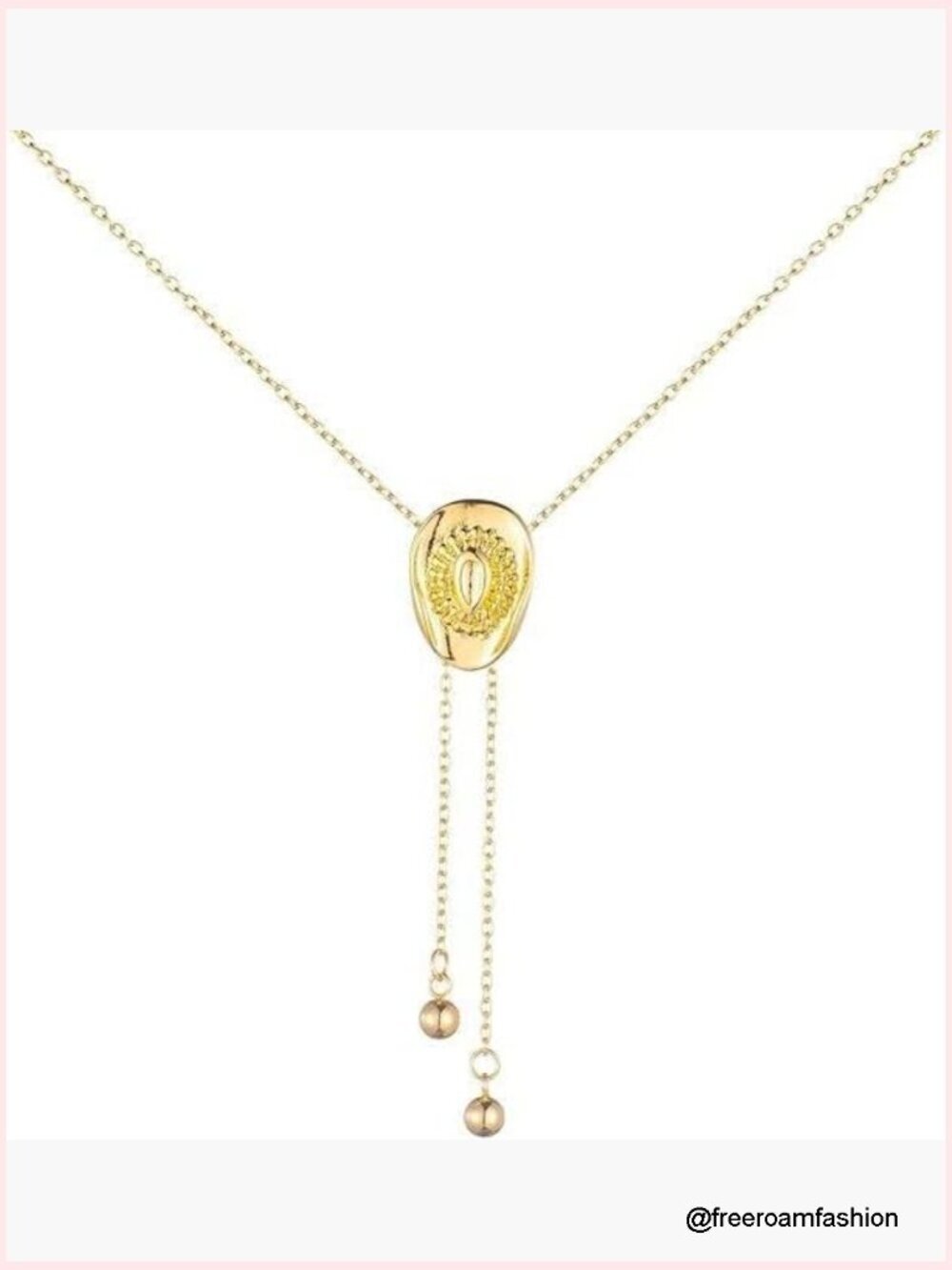 Western Cowgirl Hat Dainty Y-Shaped Drop Chain Pendant Necklace Adjustable